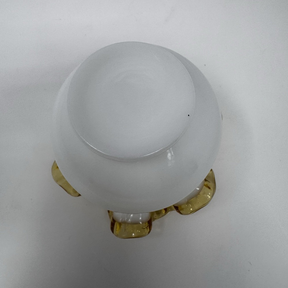 Fenton Gold Crest Glass Vase with Amber Ruffled Rim, 5 in Tall  Vintage - Picture 9 of 11